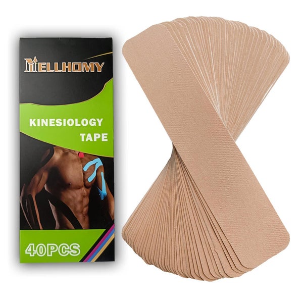NELLHOMY Kinesiotapes 40 Streifen Precut, Elastisches Sportband für Gelenk &
