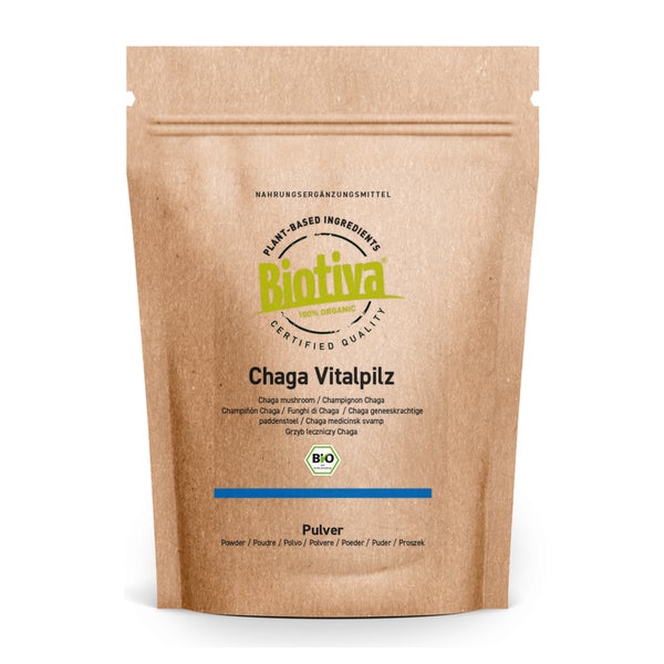 Biotiva Chaga Pilz Pulver Bio 125 g