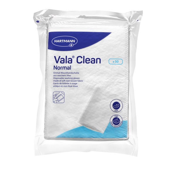 Valaclean Normal Einmal-waschhandschuhe 50 St