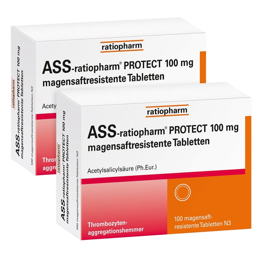 ASS-ratiopharm® PROTECT 100 mg Doppelpack 2X100 St