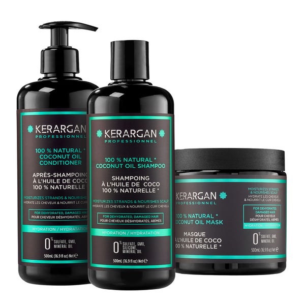 Kerargan - Feuchtigkeits-Trio mit Kokosöl 1500 ml