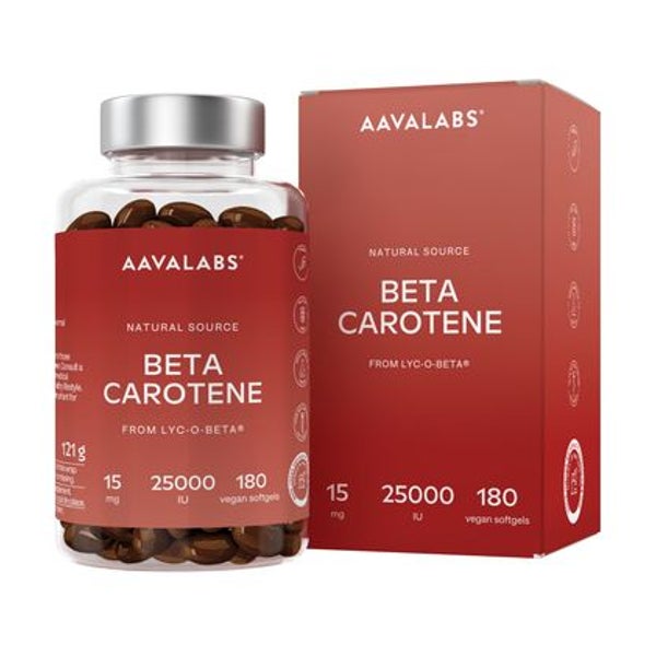 Aavalabs Beta-Carotin 25.000 IE, 180 Softgel-Kapseln 180 St