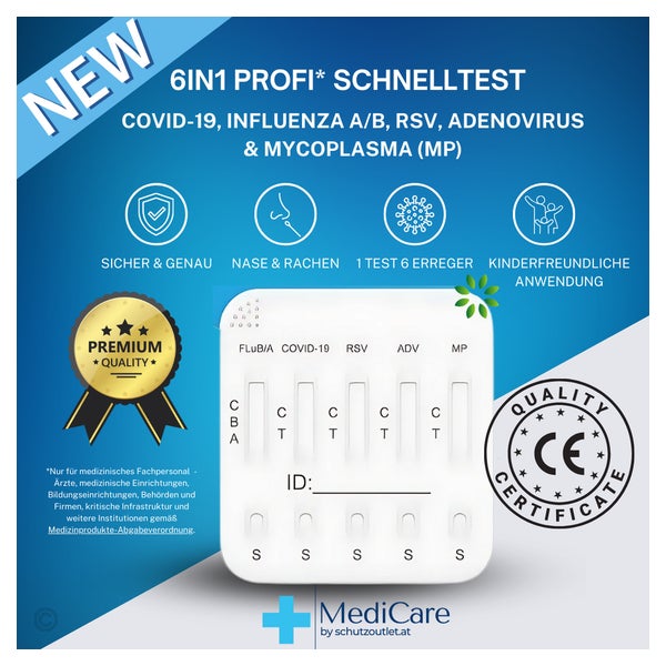 Deepblue 6in1 Profi Antigen Test + Gratis Nanovio FFP2 15 St