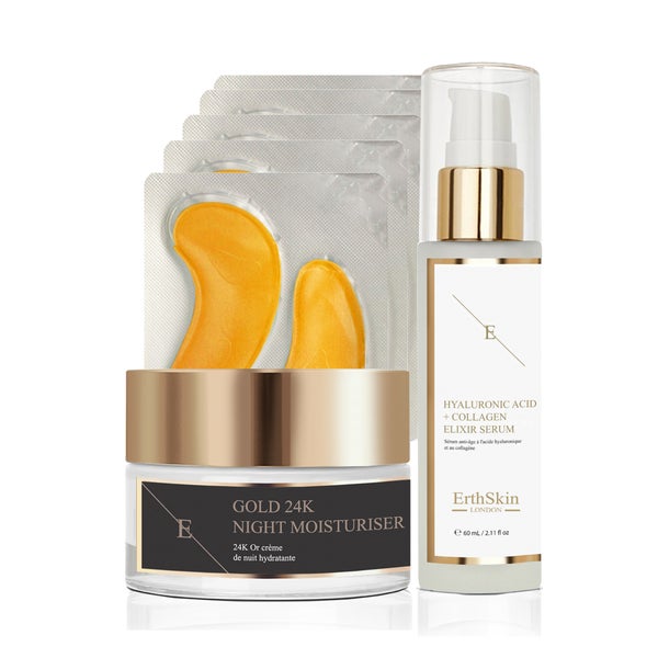Feuchtigkeitscreme Für Die Nacht + Pads Augenklappen + Hyaluron-Kollagen-Serum 1 St