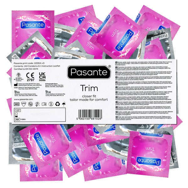 Trim schmale Passform 49mm 144 Kondome Vorratspack (144 Kondome) 144 St