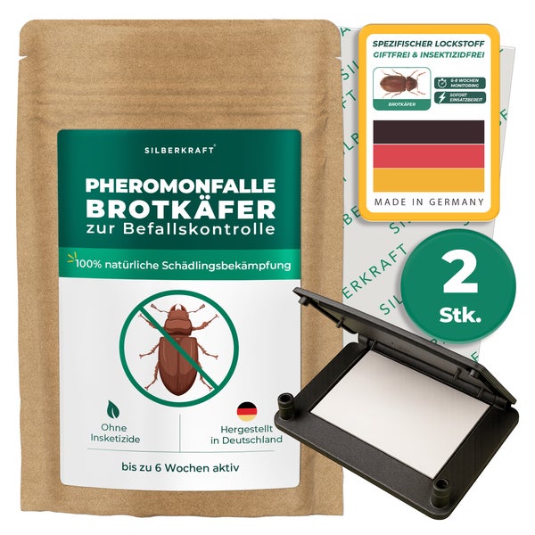 Silberkraft Pheromonfalle Brotkäfer 2 Stück 2 St