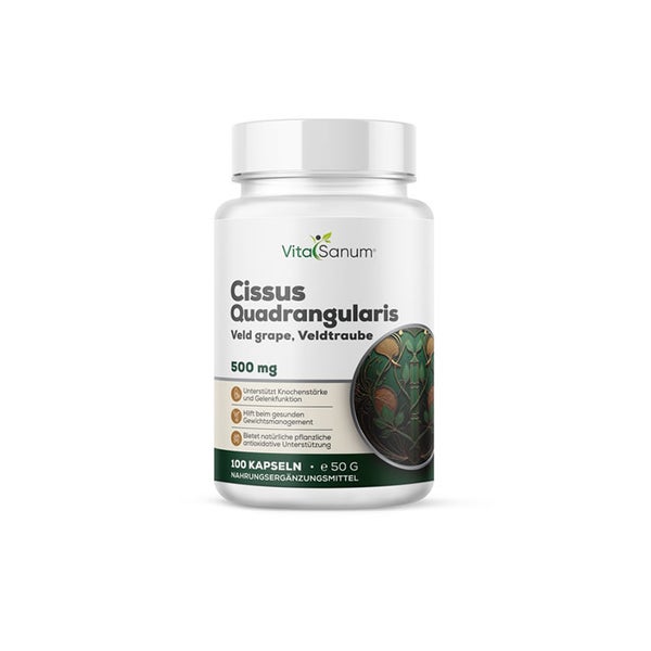 VitaSanum®- Cissus Quadrangularis (Veldtraube) 500 mg 100 Kapseln 100 St