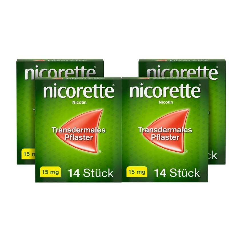 nicorette TX-Pflaster 15mg 4X14 St