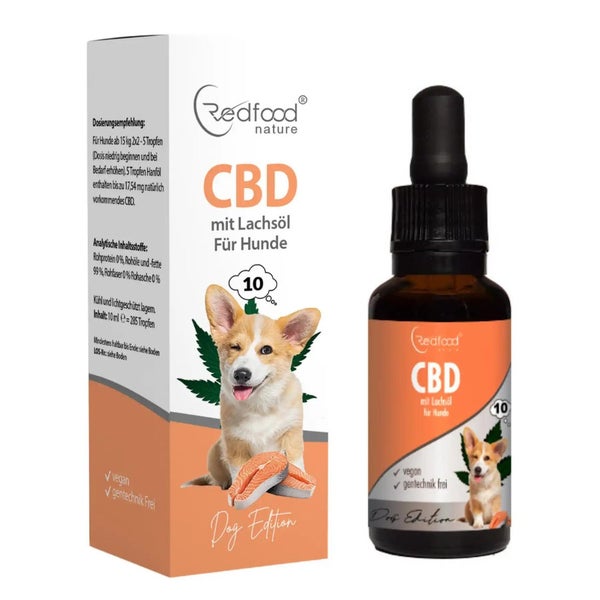 CBD Öl für Hunde mit Lachsöl 10% 10 ml
