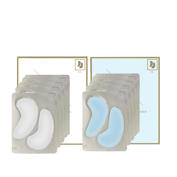 Hyaluronsäure + Kollagen Hydrogel Augenpads  + Rose Hydrogel Augenpads Set 1 St