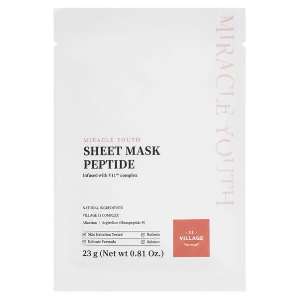 VILLAGE 11 FACTORY Miracle Youth Sheet Mask Peptide 23 g