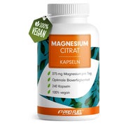ProFuel - Magnesiumcitrat Kapseln 240x 375mg Magnesium 240 St