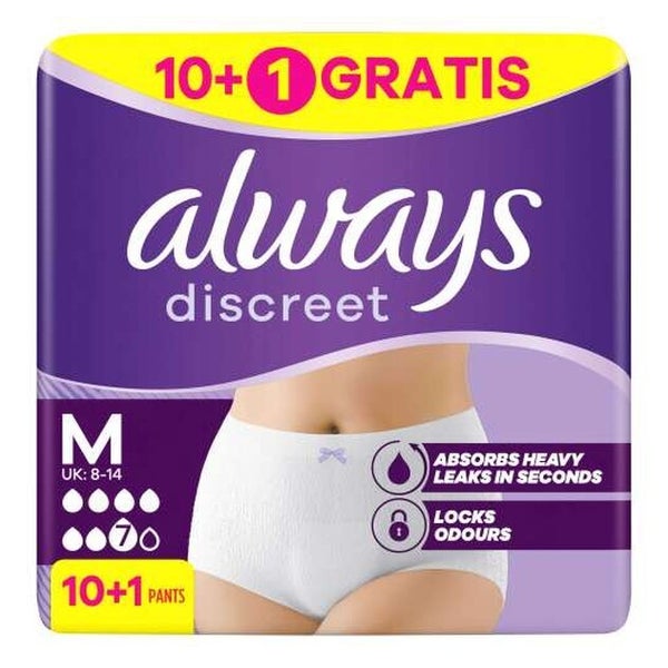 Multipack 2x Always Discreet Inkontinenz-Höschen Für Frauen, M, 11 Stück 1 St