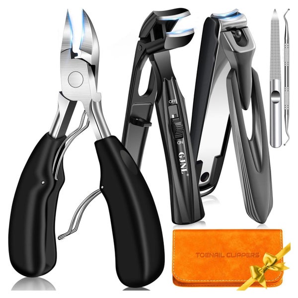 GJNL Nagelknipser Set für Senioren & Dicke Nägel - Edelstahl, ergonomisch, mit