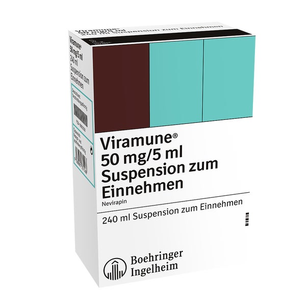 Viramune 50 Mg/5 Ml Susp.z.einn.ohne Spr.u.adap. 240 ml