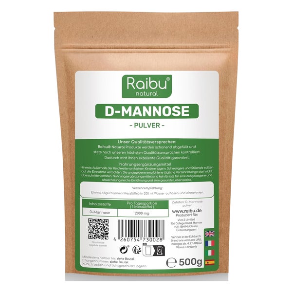 D-Mannose Pulver 500g - RAIBU 500 g