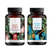 Blutkraft-Nervenstark-Paket: Eisen & B Vitamine in einem veganen Bundle - BLUTKRAFT & NERVENSTARK - NATURTREU® 107.8 g