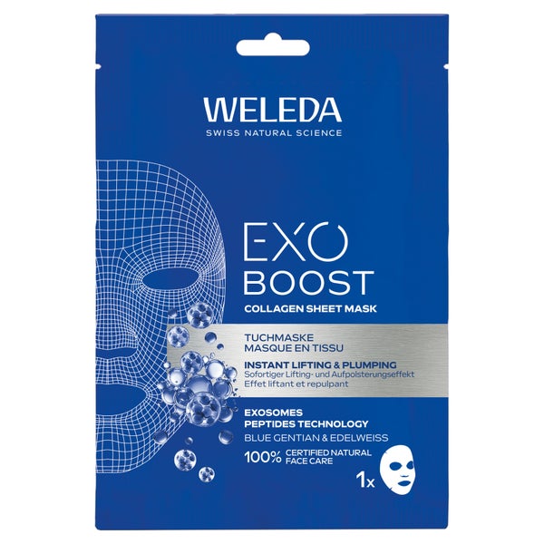 Weleda Exo Boost Collagen Tuchmaske Blauer Enzian 20 ml