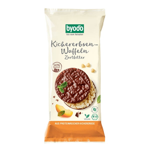 BYODO Kichererbsen-Waffeln Zartbitter 65 g