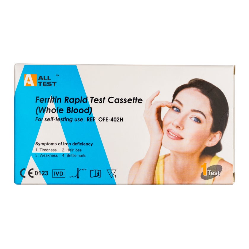 2 x AllTest Ferritin Eisen Testkit 30 ng/mL Selbsttest für zu Hause