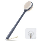 VANZAVANZU Rückenbürste 42 cm, mit langem Griff, Grau