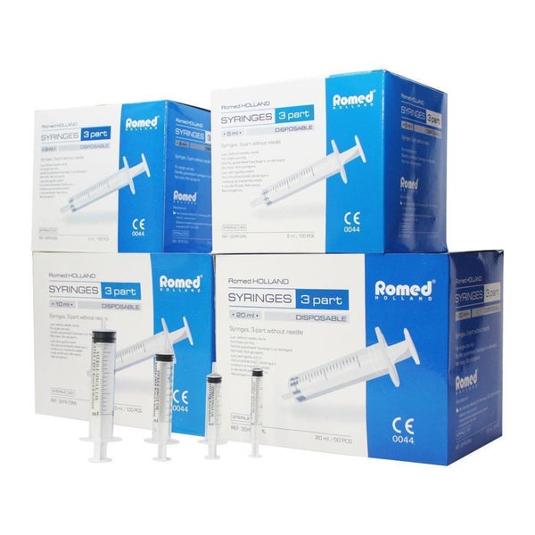 Romed Einmalspritzen steril 3-teilig 100 Stück 2-3 ml