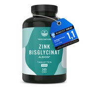 Zink Bisglycinat Testsieger - Zink Tabletten - 1 Jahr Vorrat 365 St
