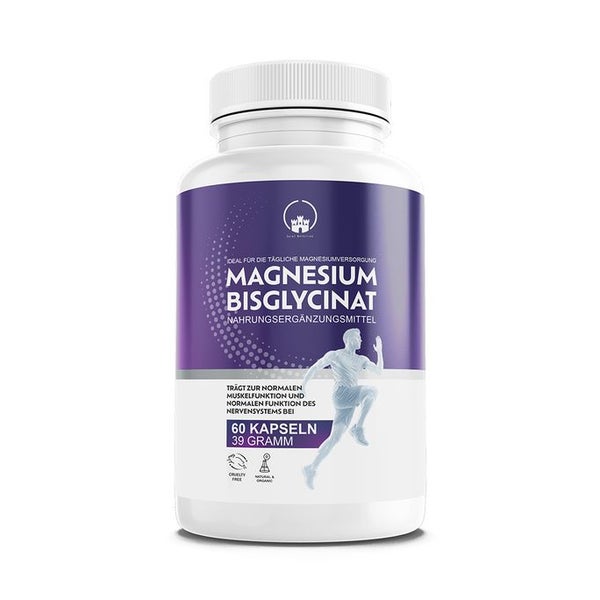 Saint Nutrition® Magnesium Bisglycinat Kapseln 1400mg | Vegan - Hochdosiert | Glycinat 39 g