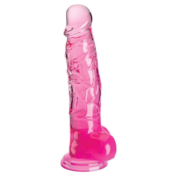 King Cock - Clear Realistischer Penis mitKugeln