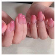 Künstliche Nägel 24 Rosa Ombre Ballerina Kurz Rosa 1 ml (1er 1 St