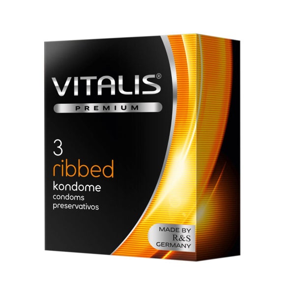 Ribbed Kondome 3er – gerippt, für mehr Stimulation (3 Kondome) 3 St