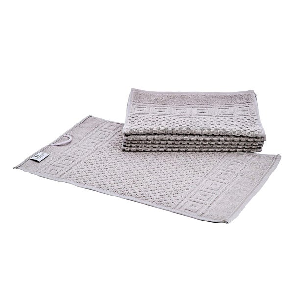 6x Gästehandtuch WAFFEL 30x50 cm grau I Hotelqualität 100% Baumwolle Zwirnfrottier