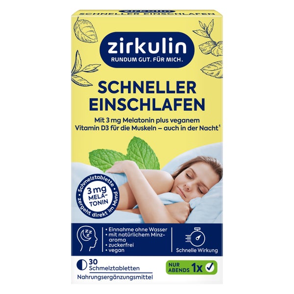 Zirkulin Schneller Einschlafen | 3 mg Melatonin | 30 Stk. 30 St