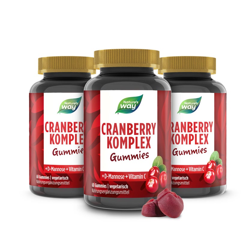 Cranberry Gummibärchen I 3in1 Cranberry D-Mannose und Vitamin C I Hochwertiger Cranberry-Extrakt ... 180 St