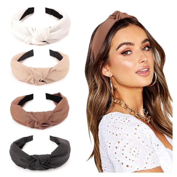 Haarreifen Damen Mädchen breite Haarbänder 4er Set Anti-Ruts 1 St
