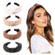 Haarreifen Damen Mädchen breite Haarbänder 4er Set Anti-Ruts 1 St