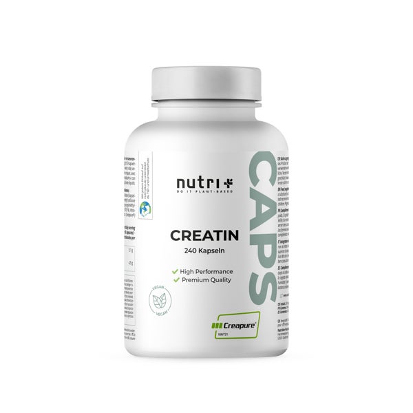 nutri+ Creatin Monohydrat (Creapure®) Kapseln - 240 Caps 240 St