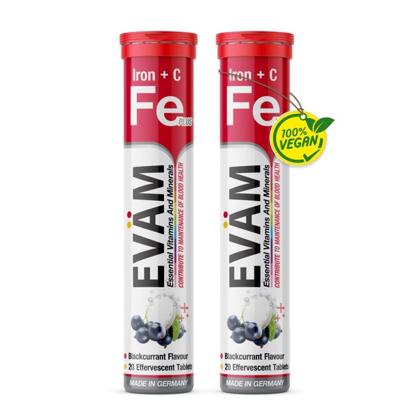 EVÄM Eisen + Vitamin C Brausetabletten 2er Pack 40 St