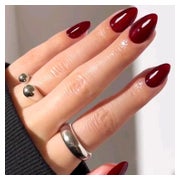 Nagelset Künstliche Fingernägel Mandel Dunkelrot 24PCS Burgu 1 St