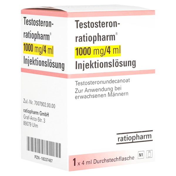 Testosteron-ratiopharm 1000 mg/4 ml Inj. 1 St