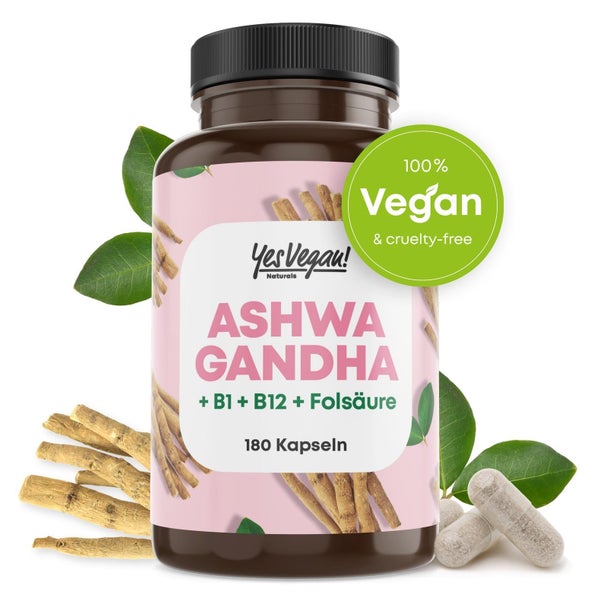 Ashwagandha 1200 mg hochdosiert B12 Withanolide 120 Kapseln 1 x 180 St