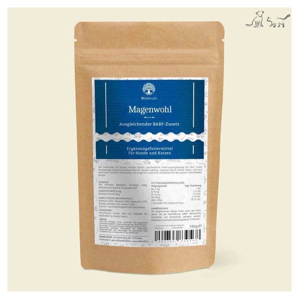 Magenwohl - Dein BARF-Zusatz bei Übersäuerung - Nachfüllpack 190g 0.19 kg