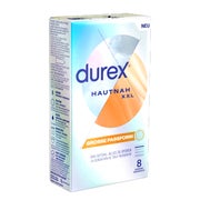 Hautnah XXL – 8 ultra-dünne, extra große Kondome mit Easy-On (8 Kondome) 8 St