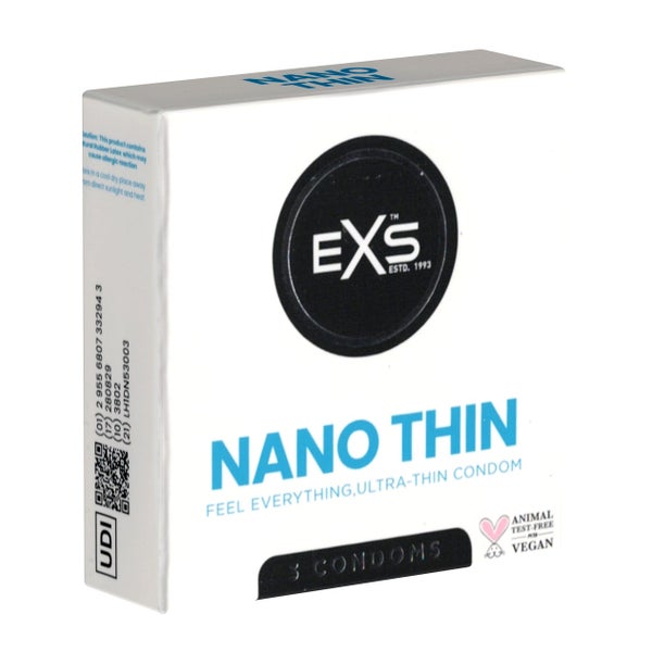 «Nano Thin» Kondome - 3er Pack, ultradünn, vegan, 0,043 mm (3 Kondome) 3 St