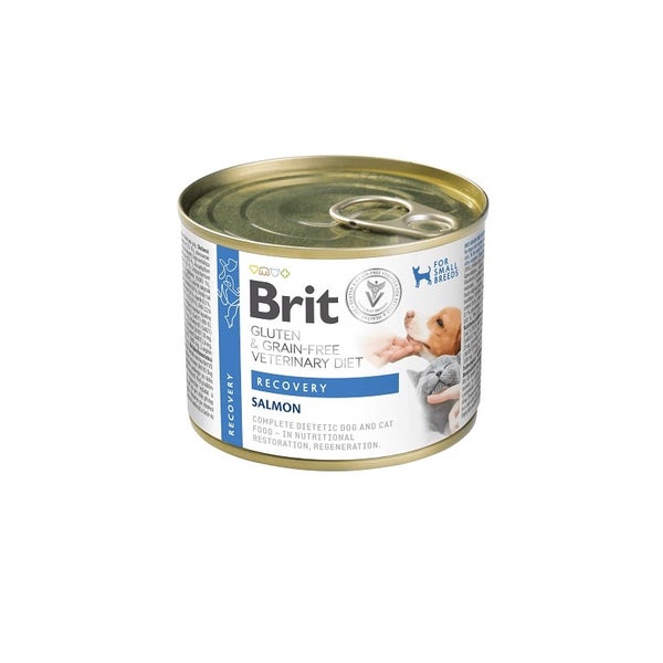 BRIT Veterinary Diet Grain Free Recovery Lachs und Hühnerleber für Hunde und Katzen in der Rekonvaleszenz 0,2 kg