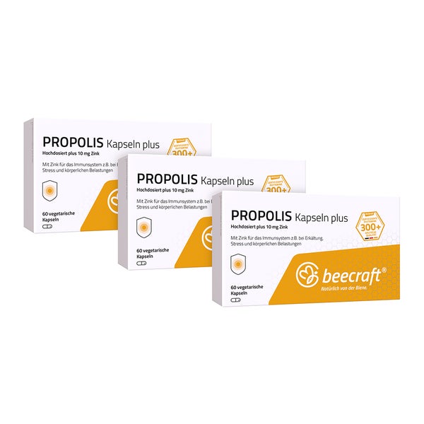 beecraft® PROPOLIS Kapseln plus Dreierpack 3X60 St