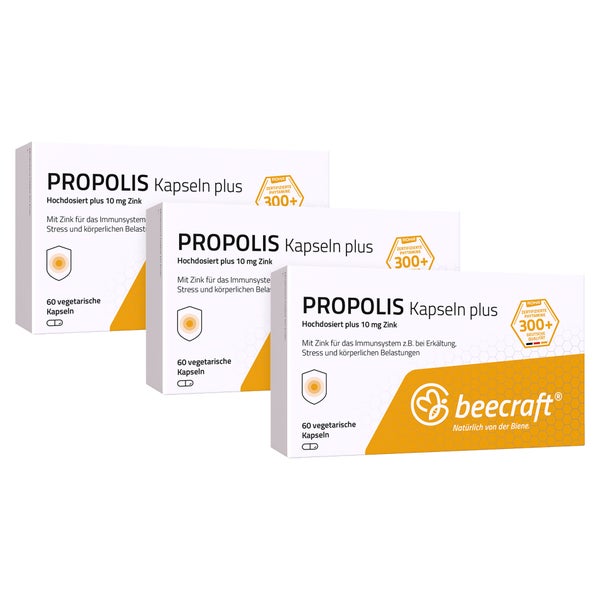 beecraft Propolis Kapseln plus Zink 3X60 St