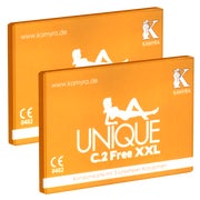 Unique Free XXL Doppelpack, 6 latexfreie XXL-Kondome, AT-10 (6 Kondome) 6 St