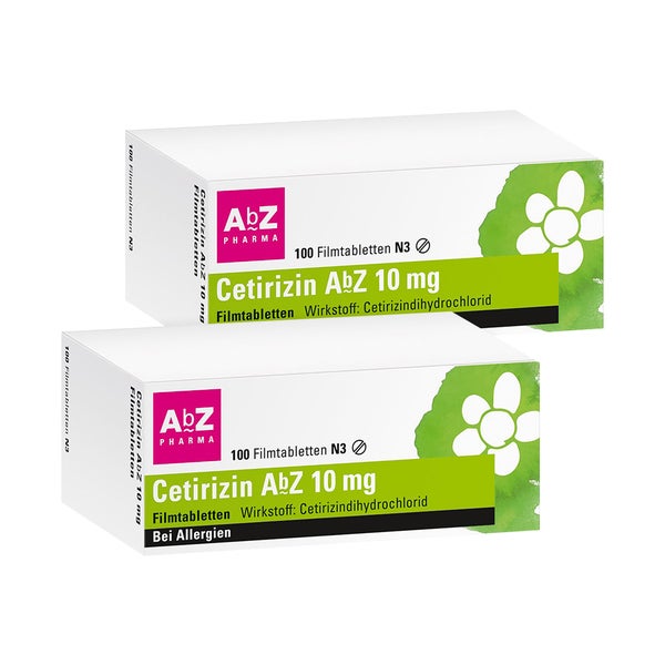 Cetirizin AbZ 10 mg Doppelpack 2X100 St