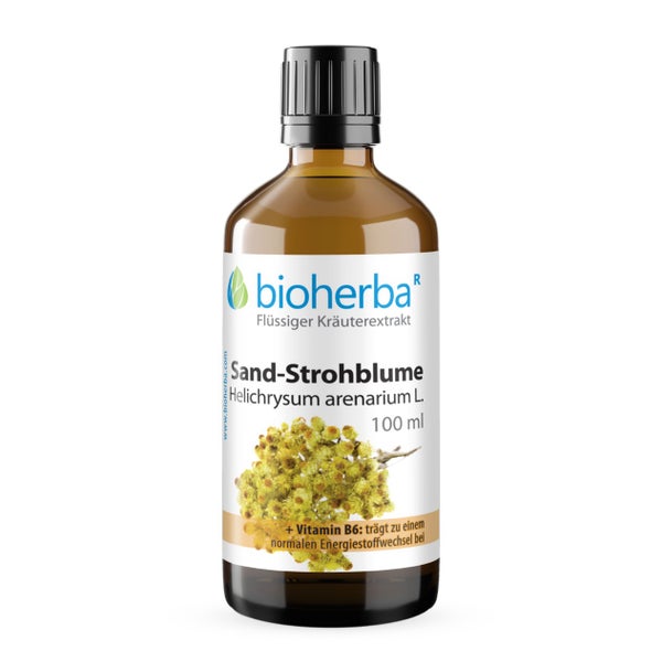 Bioherba Sand-Strohblume Helichrysum arenarium L. Tropfen Tinktur 100 ml
